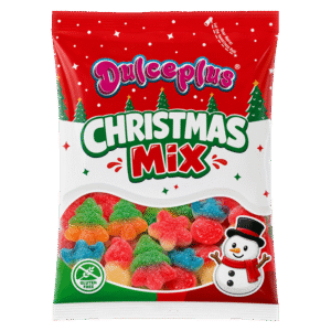 Mix de Navidad Pica con gominolas surtidas de colores y formas navideñas con acabado pica