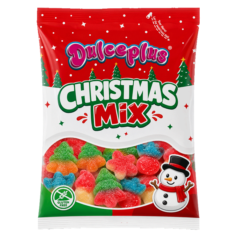 Mix de Navidad Pica con gominolas surtidas de colores y formas navideñas con acabado pica